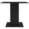 800253 vidaXL Dining Table Black 80x80x75 cm Chipboard