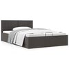 285572 vidaXL Hydraulic Storage Bed Frame Dark Grey Fabric 120x200 cm