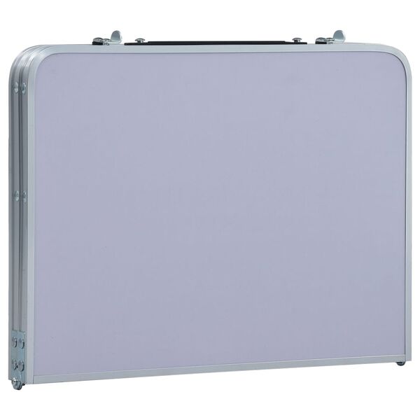 vidaXL Розкладний Туристичний Стіл Білий 60x40 см Алюміній