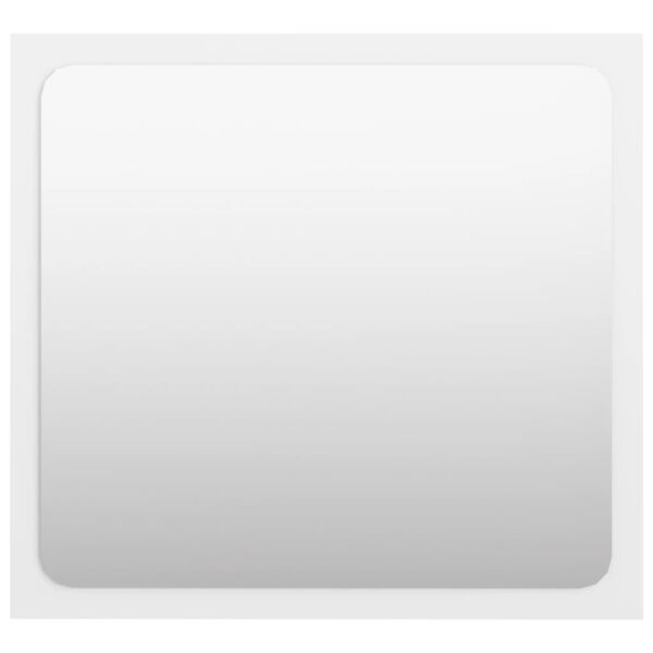 804603 vidaXL Bathroom Mirror High Gloss White 40x1,5x37 cm Chipboard