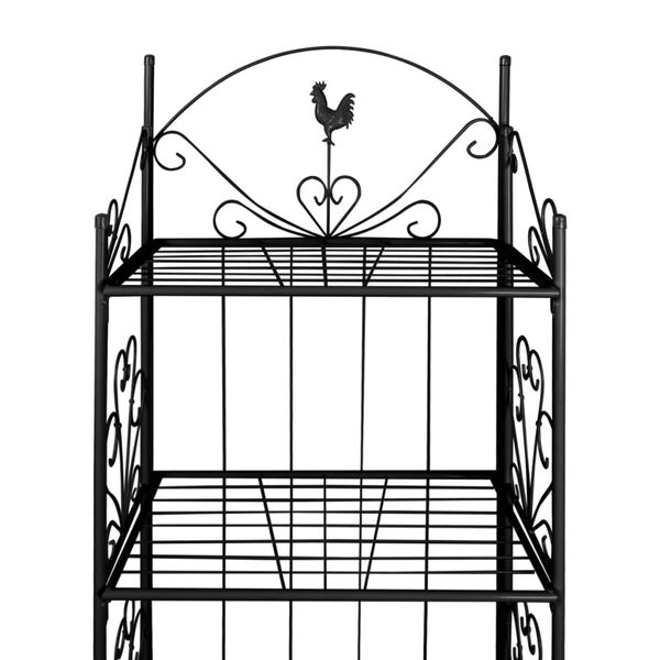 vidaXL Стелаж для рослин Квадратний Чорний