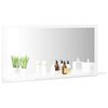804577 vidaXL Bathroom Mirror High Gloss White 80x10,5x37 cm Chipboard