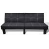 vidaXL Розкладний диван-ліжко Чорний Тканина