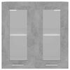 vidaXL Навісна шафа зі склом Сірий бетон 60x31x60 см ДСП