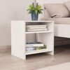 800009 vidaXL Bedside Cabinet White 40x30x40 cm Chipboard