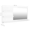 805021 vidaXL Bathroom Mirror High Gloss White 90x10,5x45 cm Chipboard