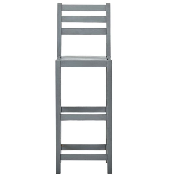 vidaXL Барні стільці 4 шт Сірий Масив акації