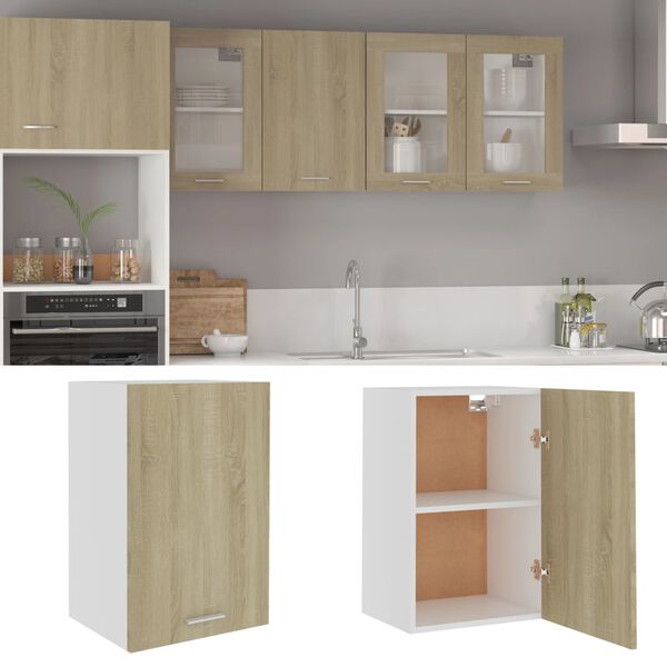 801255 vidaXL Hanging Cabinet Sonoma Oak 39,5x31x60 cm Chipboard
