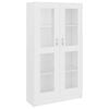 vidaXL Шафа-вітрина Білий 82,5x30,5x150 см ДСП