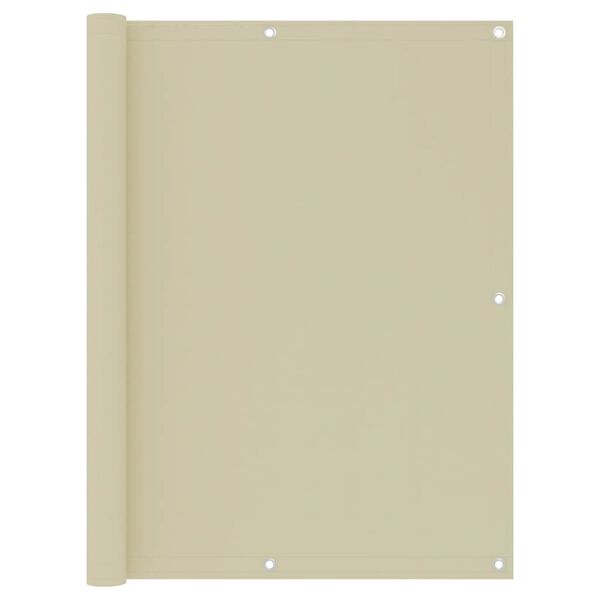 vidaXL Балконна Ширма Кремовий 120x600 см Тканина Оксфорд