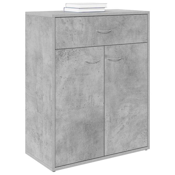 800715 vidaXL Sideboard Concrete Grey 60x30x75 cm Chipboard