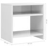 800021 vidaXL Bedside Cabinet High Gloss White 40x30x40 cm Chipboard
