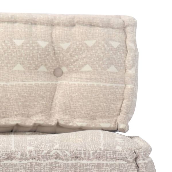 vidaXL Пуф Бежевий Тканина