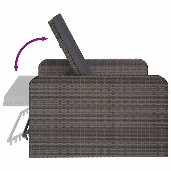 vidaXL Комплект Садових Меблів 2 Од. з Подушками Сірий Поліротанг