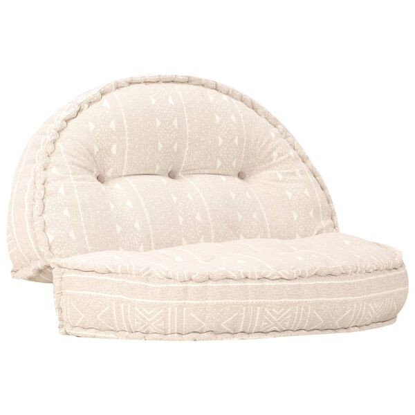 vidaXL Пуф Бежевий 100x20 см Тканина