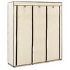 vidaXL Шафа з Відділеннями і Вішаками Кремовий 150x45x175 см Тканина