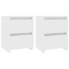 800514 vidaXL Bedside Cabinets 2 pcs White 30x30x40 cm Chipboard