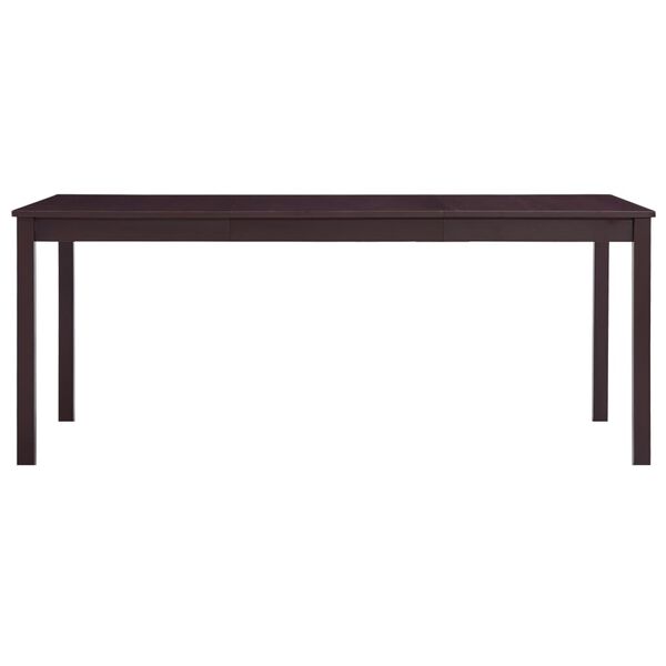 vidaXL Обідній Комплект 9 Од. Темно-Коричневий Соснова Деревина