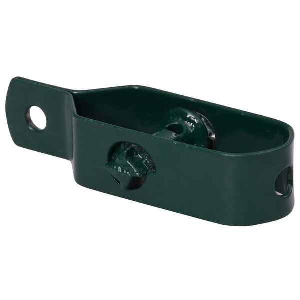 vidaXL Натягувачі дроту для огорожі 250 шт 90 мм Зелений Сталь