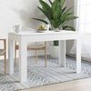 800756 vidaXL Dining Table White 120x60x76 cm Chipboard