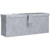 vidaXL Алюмінієвий Ящик Сріблястий 48,5x14x20 см