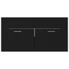 804666 vidaXL Sink Cabinet Black 90x38,5x46 cm Chipboard