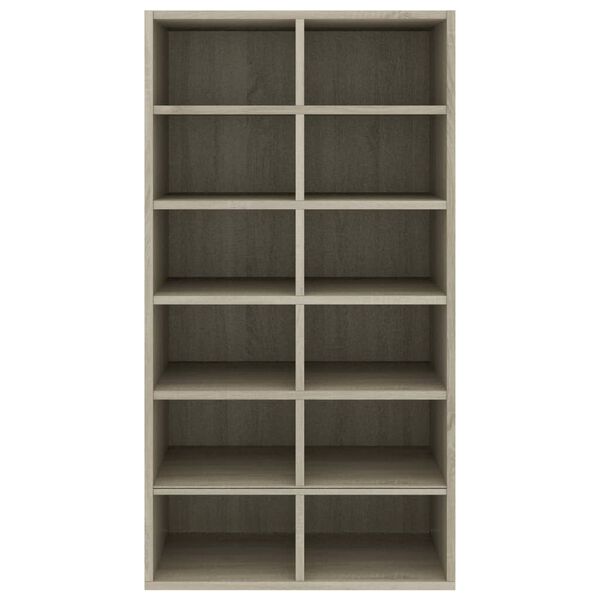 800399 vidaXL Shoe Rack Sonoma Oak 54x34x100 cm Chipboard