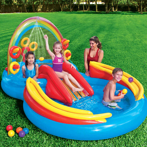 Intex Надувний басейн "Rainbow Ring Play Center" 297x193 x135 см 57453NP
