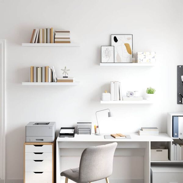 vidaXL Настінні Полиці з Прихованим Кріпленням 4 шт 80x23,5x3,8 см МДФ