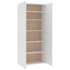 800288 vidaXL Shoe Cabinet White 80x35,5x180 cm Chipboard