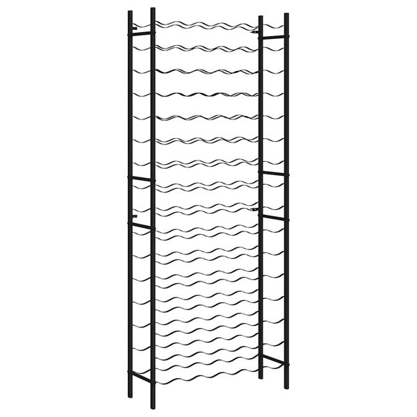 vidaXL Винний стелаж на 96 пляшок Чорний Залізо