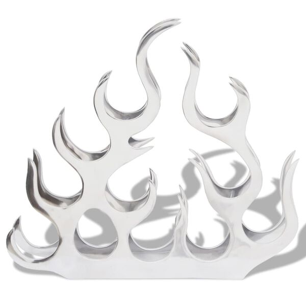 vidaXL Стійка для Вина на 11 Пляшок Сріблястий Алюміній