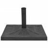vidaXL Підставка для Парасолі Квадратна Чорний 19 кг Гума