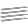 vidaXL Книжкові Полиці 4 шт Сірий Бетон 60x10x1,5 см ДСП