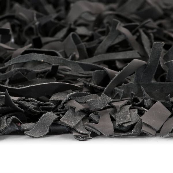 vidaXL Ворсистий Килимок Сірий 160х230 см Натуральна Шкіра