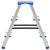 vidaXL Драбина-Стрем'янка Двостороння 3 Сходинки 67 см Алюміній