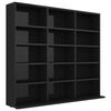 801794 vidaXL CD Cabinet High Gloss Black 102x23x89,5 cm Chipboard