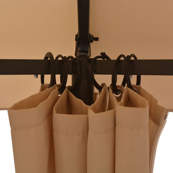 vidaXL Садове Шатро/Павільйон/Намет із Завісами Шестикутний 360x265 см