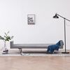 vidaXL Диван-ліжко з підлокітником Світло-сірий Поліестер