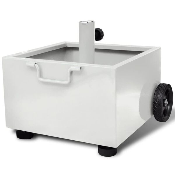 vidaXL Вулична Підставка для Парасолі/Горщик для Рослин Білий