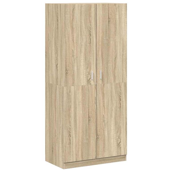 800633 vidaXL Wardrobe Sonoma Oak 90x52x200 cm Chipboard