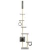 170532 vidaXL Cat Tree with Sisal Scratching Posts 260 cm Grey