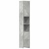 vidaXL Шафа для ванної кімнати Сірий бетон 30x30x183,5 см ДСП