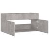 804669 vidaXL Sink Cabinet Concrete Grey 90x38,5x46 cm Chipboard