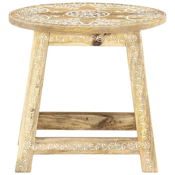 287445 vidaXL Hand-painted Stool 38x38x35 cm Solid Mango Wood