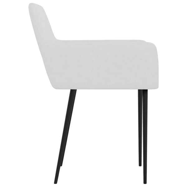 vidaXL Обідні стільці 2 шт Білий Тканина