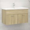 804659 vidaXL Sink Cabinet Sonoma Oak 80x38,5x46 cm Chipboard