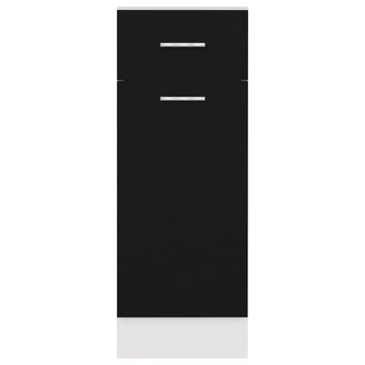 vidaXL Нижня шафа з шухлядою Чорний 30x46x81,5 см ДСП
