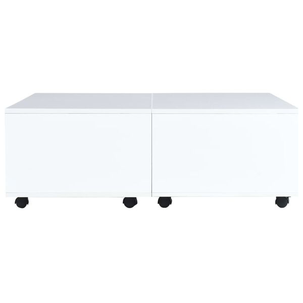 283724 vidaXL Coffee Table High Gloss White 100x100x35 cm