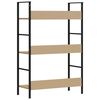 288219 vidaXL 3-Layer Book Shelf Oak 60x27,6x90,5 cm Chipboard